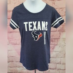 Girls NFL Houston Texans T-Shirt Striped Sleeves